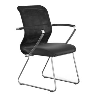 Стул для посетителей ErgoLife Sit 8 "M4-9K", экокожа, сетка, черный / Стулья oe.kz Стул для посетителей ErgoLife Sit 8 "M4-9K", экокожа, сетка, черный / Стулья