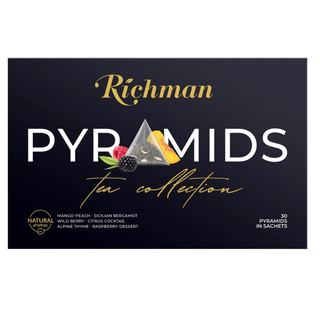 Подарочный набор чая Richman, 6 вкусов, 30 пирамидок / Чай пакетированный