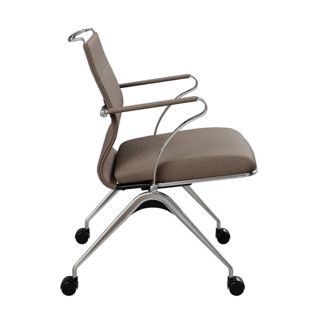 Стул для посетителей Ergolife Sit Well "M4-192K", на колесиках, экокожа, бежевый / Стулья №2 oe.kz Стул для посетителей Ergolife Sit Well "M4-192K", на колесиках, экокожа, бежевый / Стулья №2