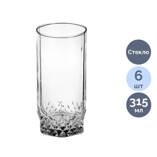 Коктейлге арналған стақан Pasabahce "Walse", шыны, 315 мл, 6 дана/қапт / Асхана ыдыстары