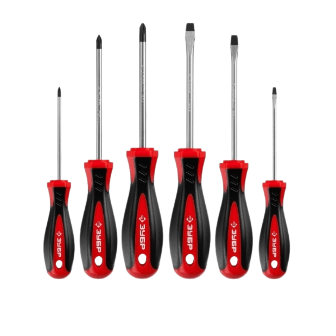 Набор отверток слесарных с магнитным наконечником ЗУБР "25066", 6 шт / Измерительный инструмент oe.kz Набор отверток слесарных с магнитным наконечником ЗУБР "25066", 6 шт / Измерительный инструмент