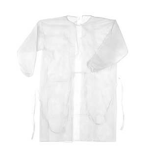 Халаты медицинские, одноразовые, белые, 5 шт/упак / Одноразовые халаты и шапочки