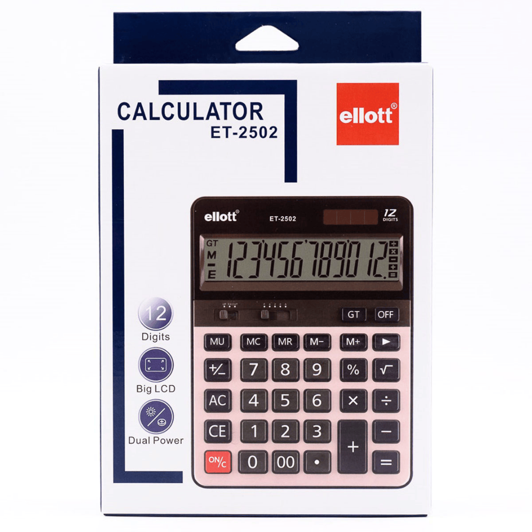 Калькулятор настольный Ellot "ET-2502", 12 разрядов, серый / Калькуляторы настольные №2