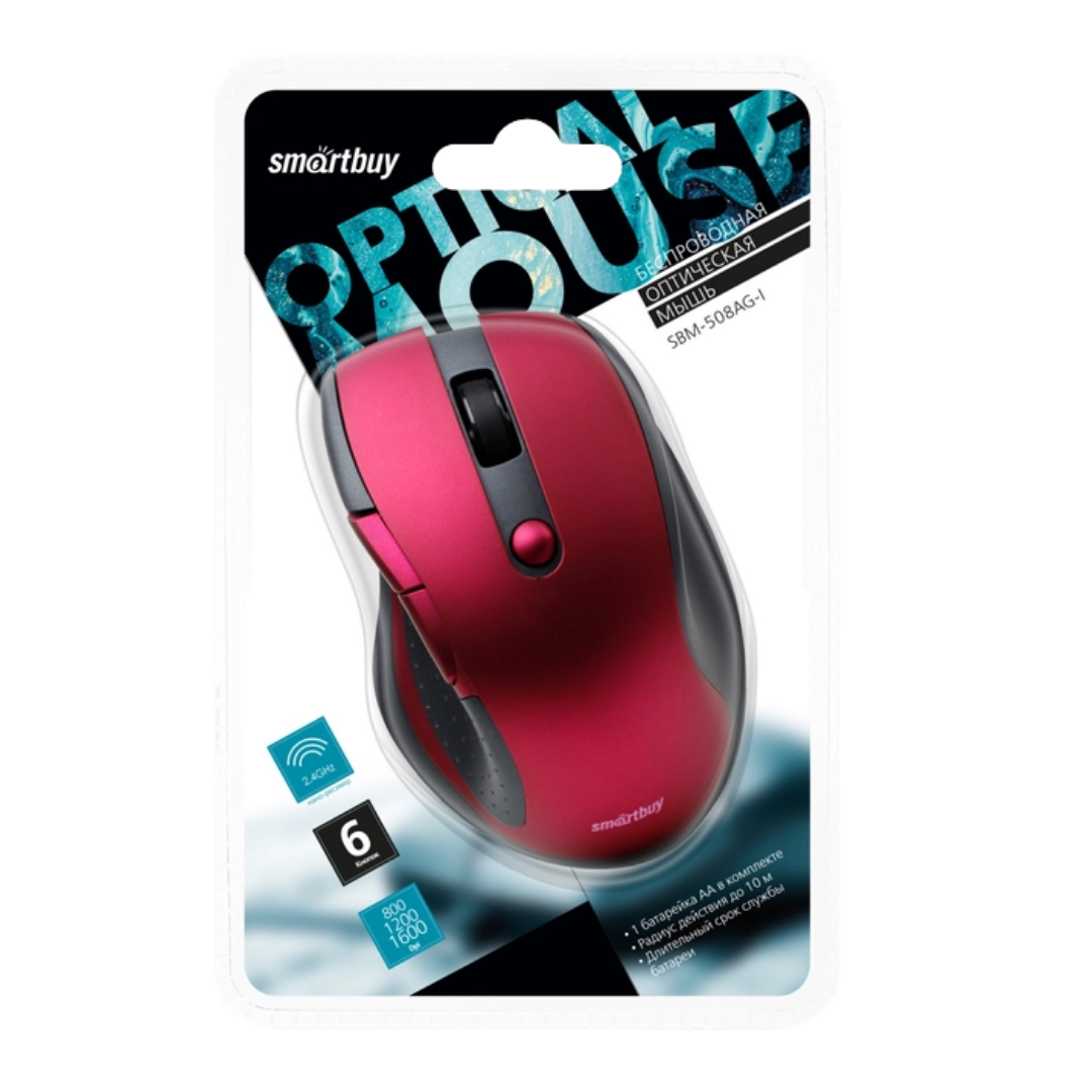 Сымсыз тінтуір Smartbuy ONE 352, USB, 3 батырма, 1600 dpi, көк-қара / Сымсыз тінтуірлер №4