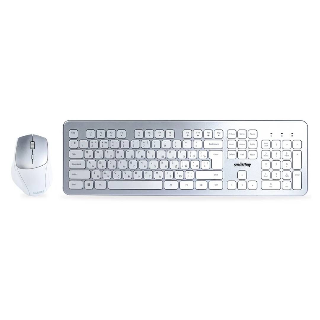 Беспроводной набор Smartbuy SBC-233616AG, клавиатура и мышь, USB, ENG/RUS, серебристый / Пернетақта+тінтуір жинақтары