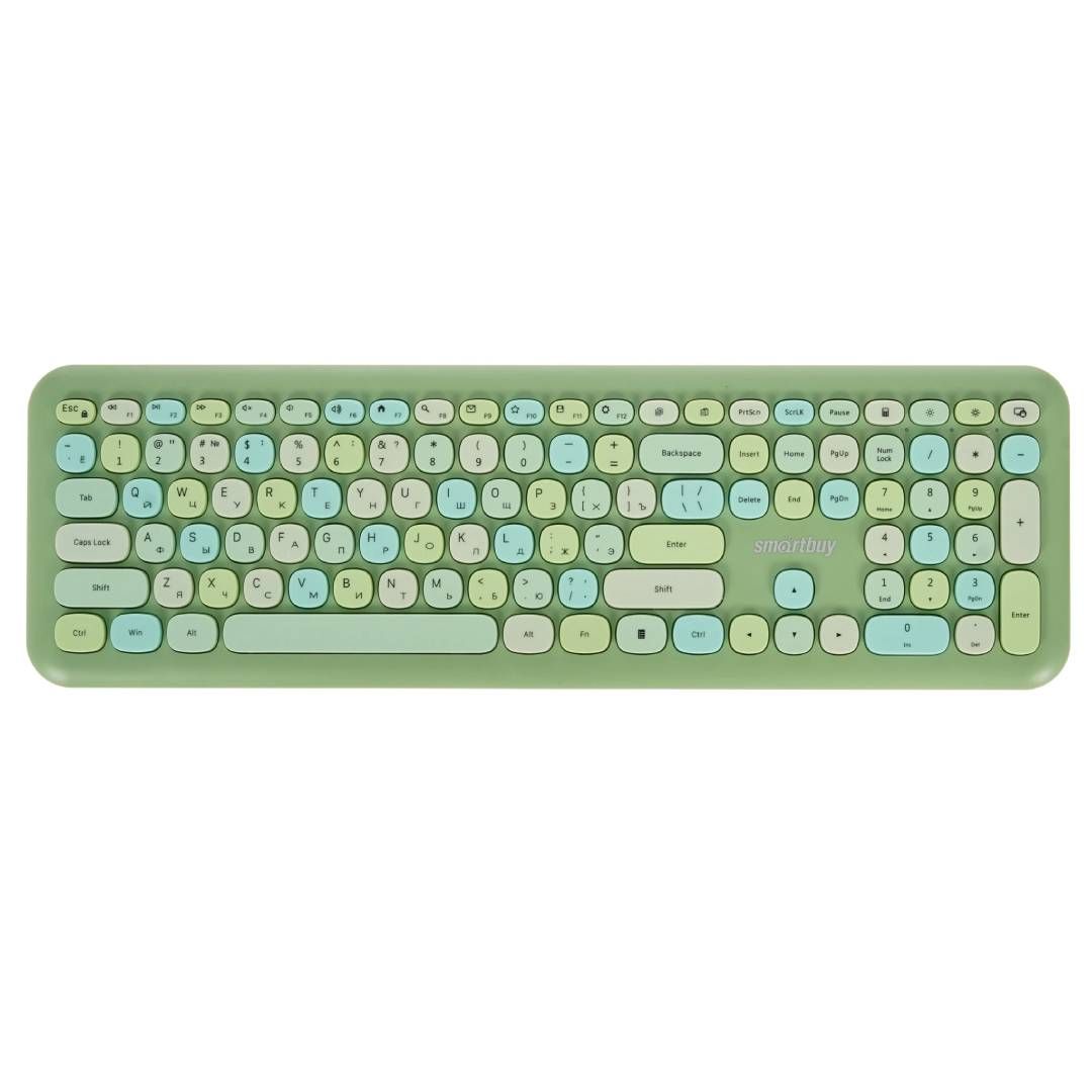 Беспроводной набор Smartbuy SBC-666395AG-G, клавиатура и мышь, USB, ENG, зеленый / Комплекты клавиатура+мышь №2 oe.kz Беспроводной набор Smartbuy SBC-666395AG-G, клавиатура и мышь, USB, ENG, зеленый / Комплекты клавиатура+мышь №2