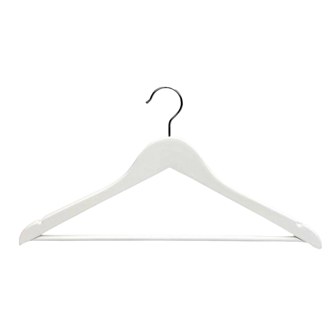 Вешалка для одежды Interlife, пластиковая, 5 шт в уп., размер 430 мм, цвет дерево, белый / Вешалки