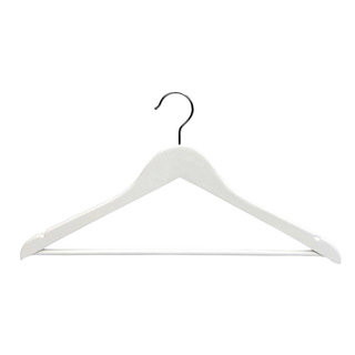 Вешалка для одежды Interlife, пластиковая, 5 шт в уп., размер 430 мм, цвет дерево, белый / Вешалки