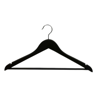 Вешалка для одежды Interlife, пластиковая, 5 шт в уп., размер 430 мм, цвет дерево, черный / Вешалки