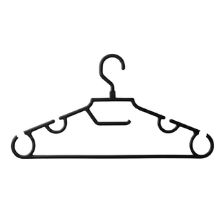 Вешалка для одежды Interlife, пластиковая, 5 шт в уп., размер 400 мм, цвет черный / Вешалки