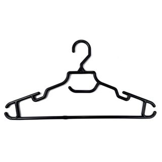 Вешалка для одежды Interlife, пластиковая, 5 шт в уп., размер 405 мм, цвет черный / Вешалки