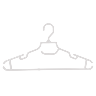 Вешалка для одежды Interlife, пластиковая, 5 шт в уп., размер 405 мм, цвет белый / Вешалки