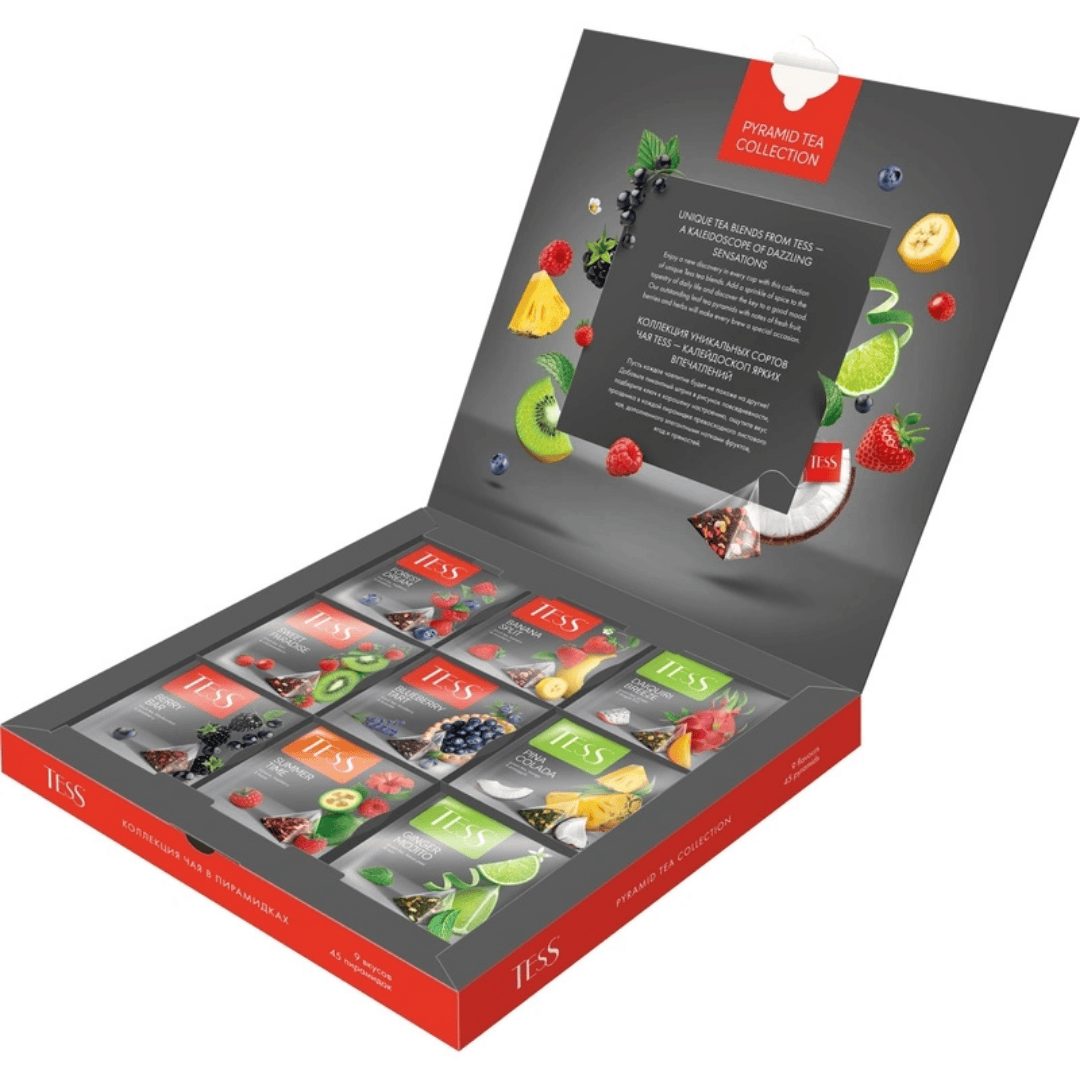 Чай Tess "Pyramid Tea Selection", ассорти, 45 пирамидок / Чай пакетированный №2 oe.kz Чай Tess "Pyramid Tea Selection", ассорти, 45 пирамидок / Чай пакетированный №2