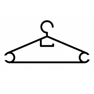 Вешалка для одежды Interlife, пластиковая, 5 шт в уп., размер 410 мм, цвет черный / Вешалки