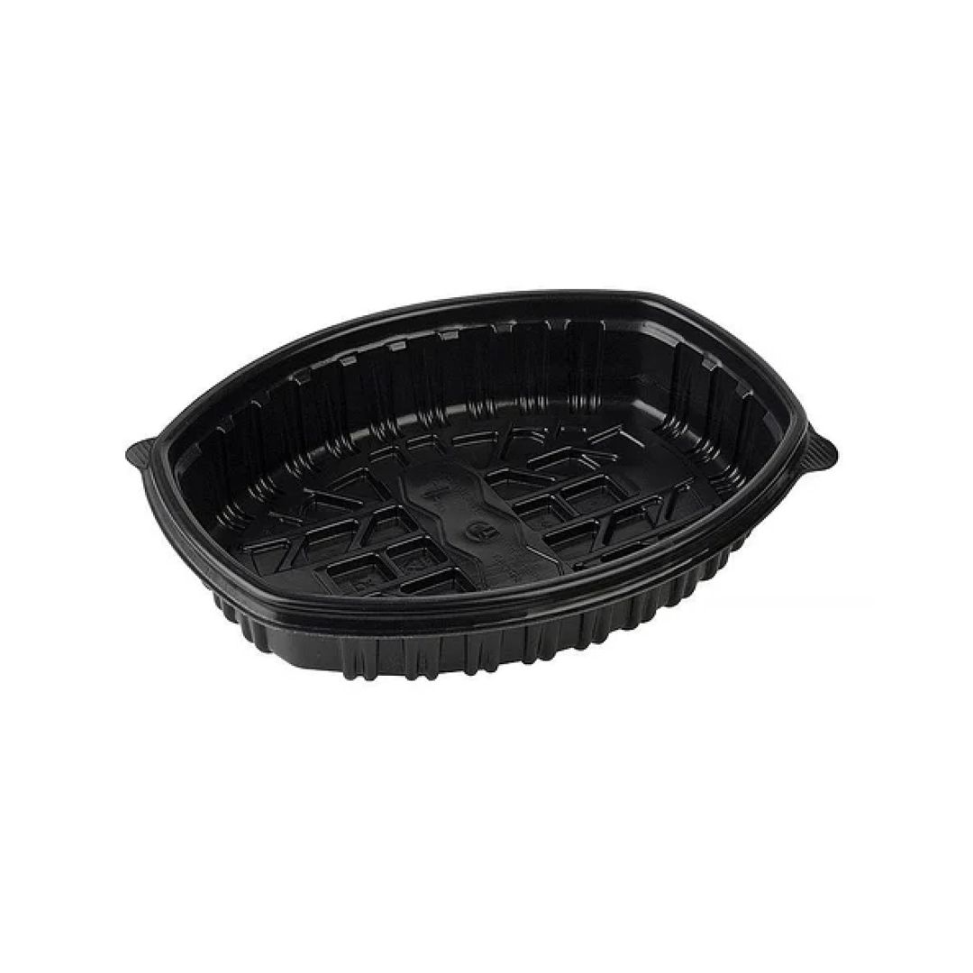 Контейнеры одноразовые, для курицы гриль, без крышки, размер 258*202*48 мм , черные, 60 шт/упак / Посуда одноразовая