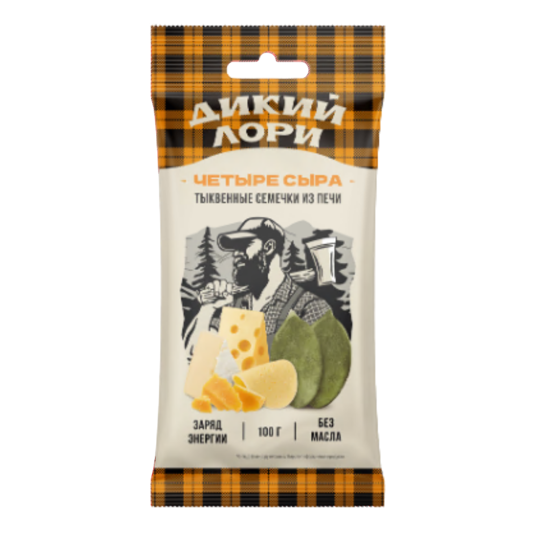 Тыквенные семечки Дикий Лори "Четыре сыра", 100 гр / Чипсы и снэки oe.kz Тыквенные семечки Дикий Лори "Четыре сыра", 100 гр / Чипсы и снэки