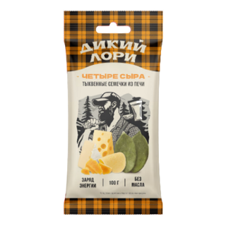 Тыквенные семечки Дикий Лори "Четыре сыра", 100 гр / Чипсы и снэки oe.kz Тыквенные семечки Дикий Лори "Четыре сыра", 100 гр / Чипсы и снэки