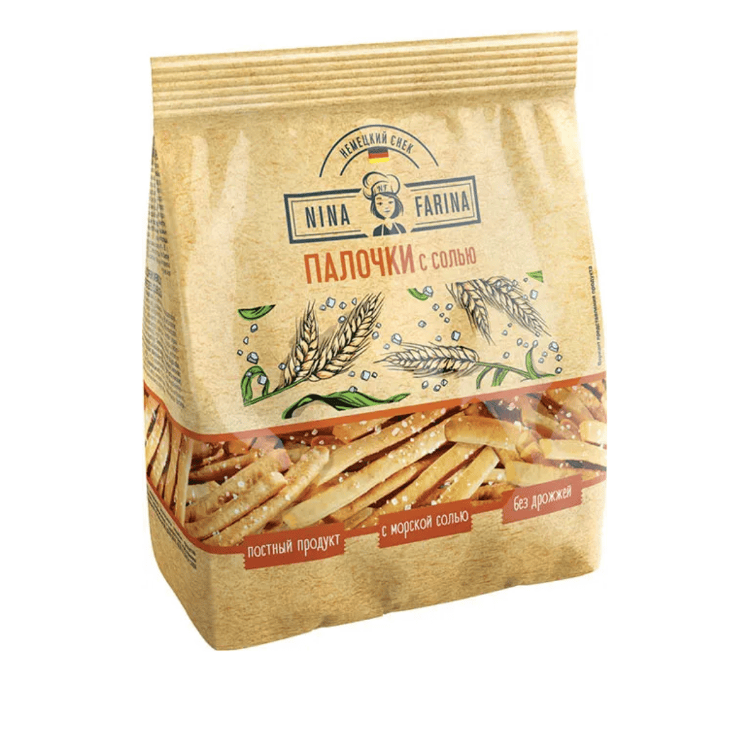 Бұрама тоқаштар Krutzel "Тоқаш теңіз тұзымен", 250 гр / Печенье, вафлилер, крекерлер