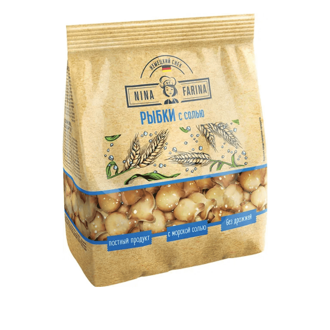 Бретцель Nina Farina "Рыбки с солью", 145 гр / Печенье, вафли, крекеры