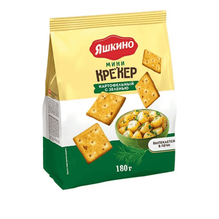 Крекер Яшкино "Картофельный с зеленью", 180 гр / Печенье, вафли, крекеры