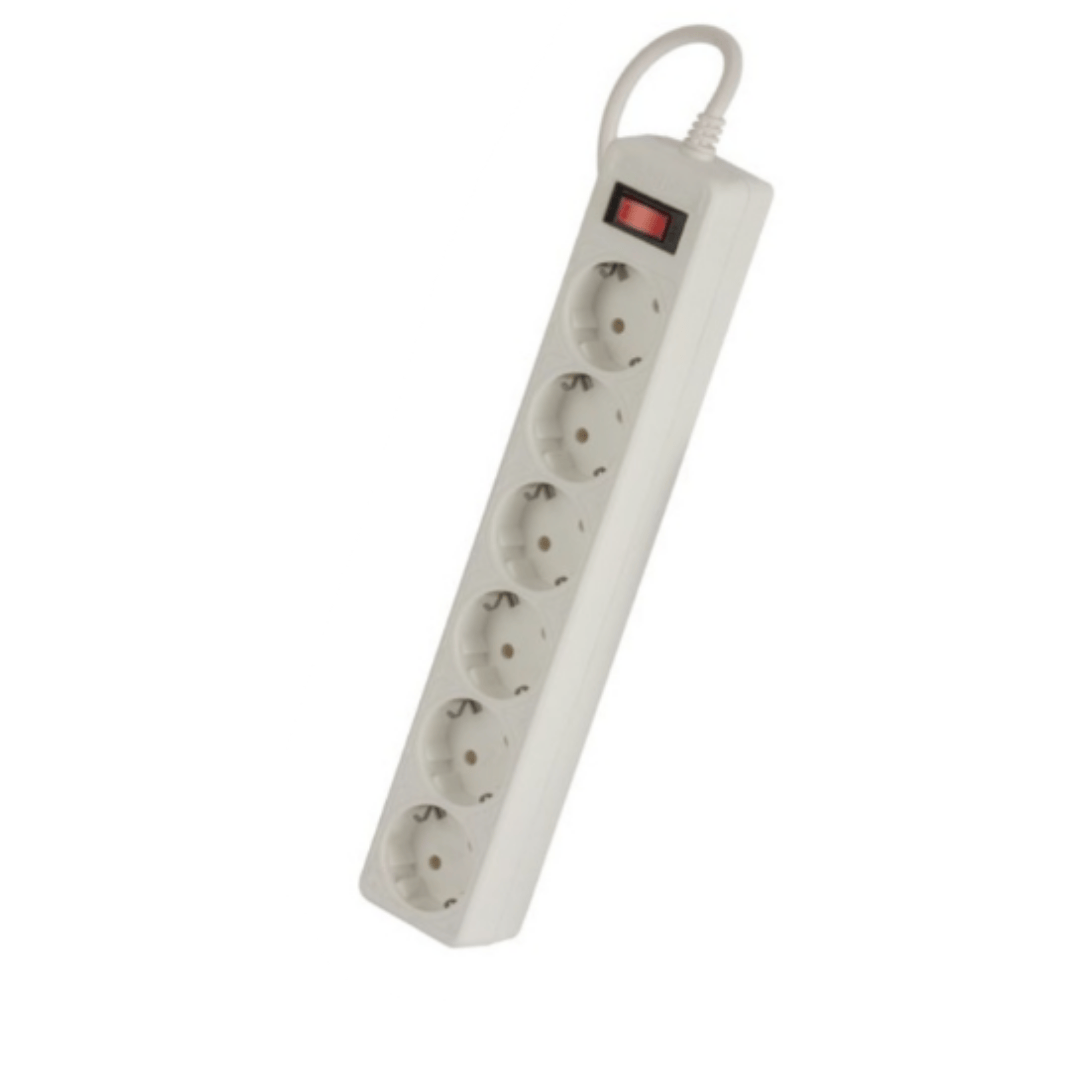 Сетевой фильтр Smartbuy, 10А, 6 розеток, 1,8 м, белый / Сетевые фильтры