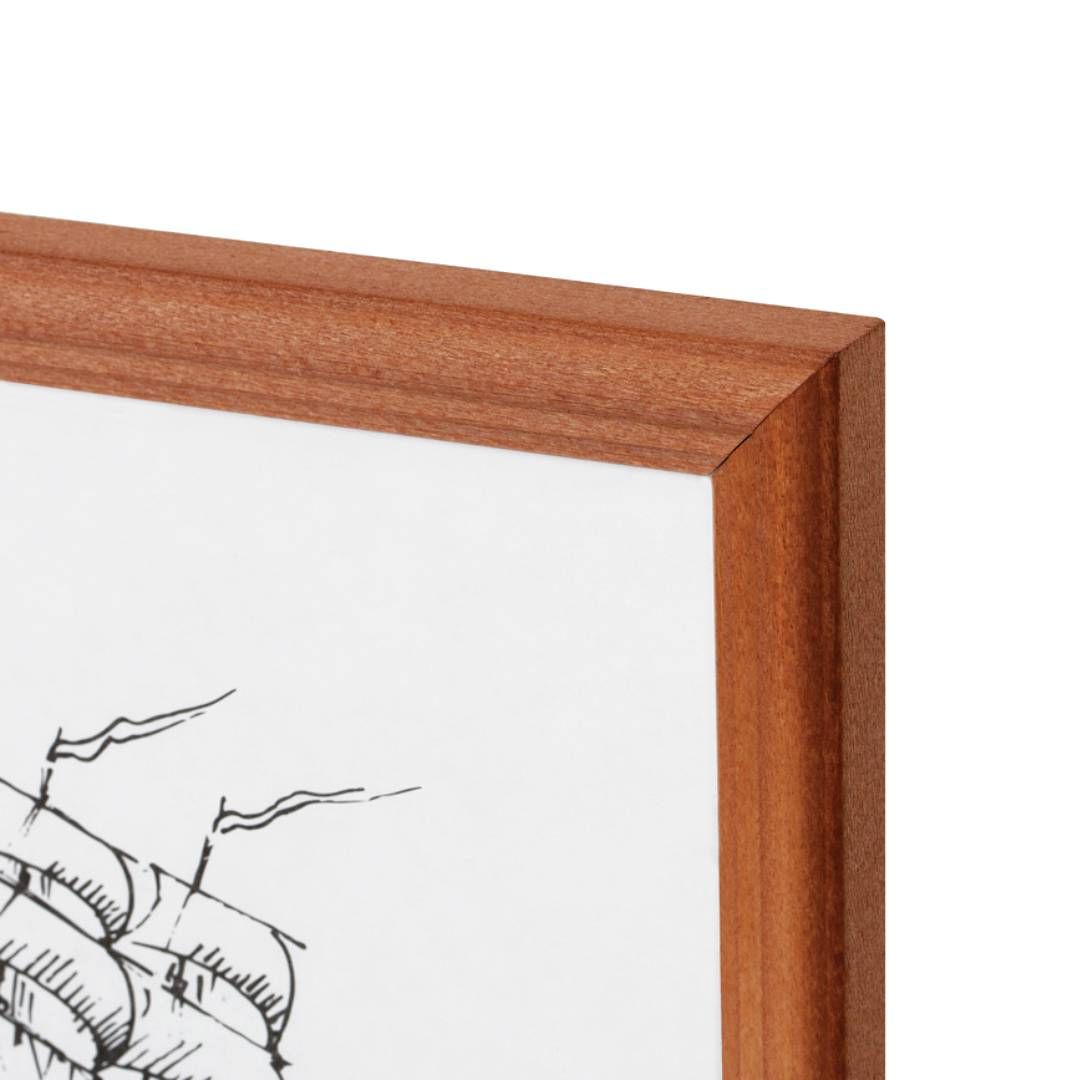 Деревянная рамка OfficeSpace, 21*30 см, стекло, красное дерево / Фоторамки №3