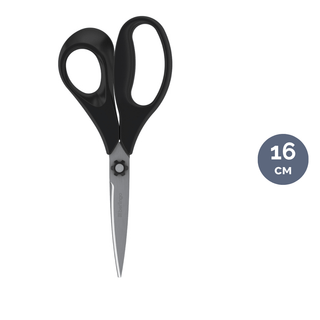 Ножницы Berlingo "Easycut 200", размер 16 см, черные / Ножницы
