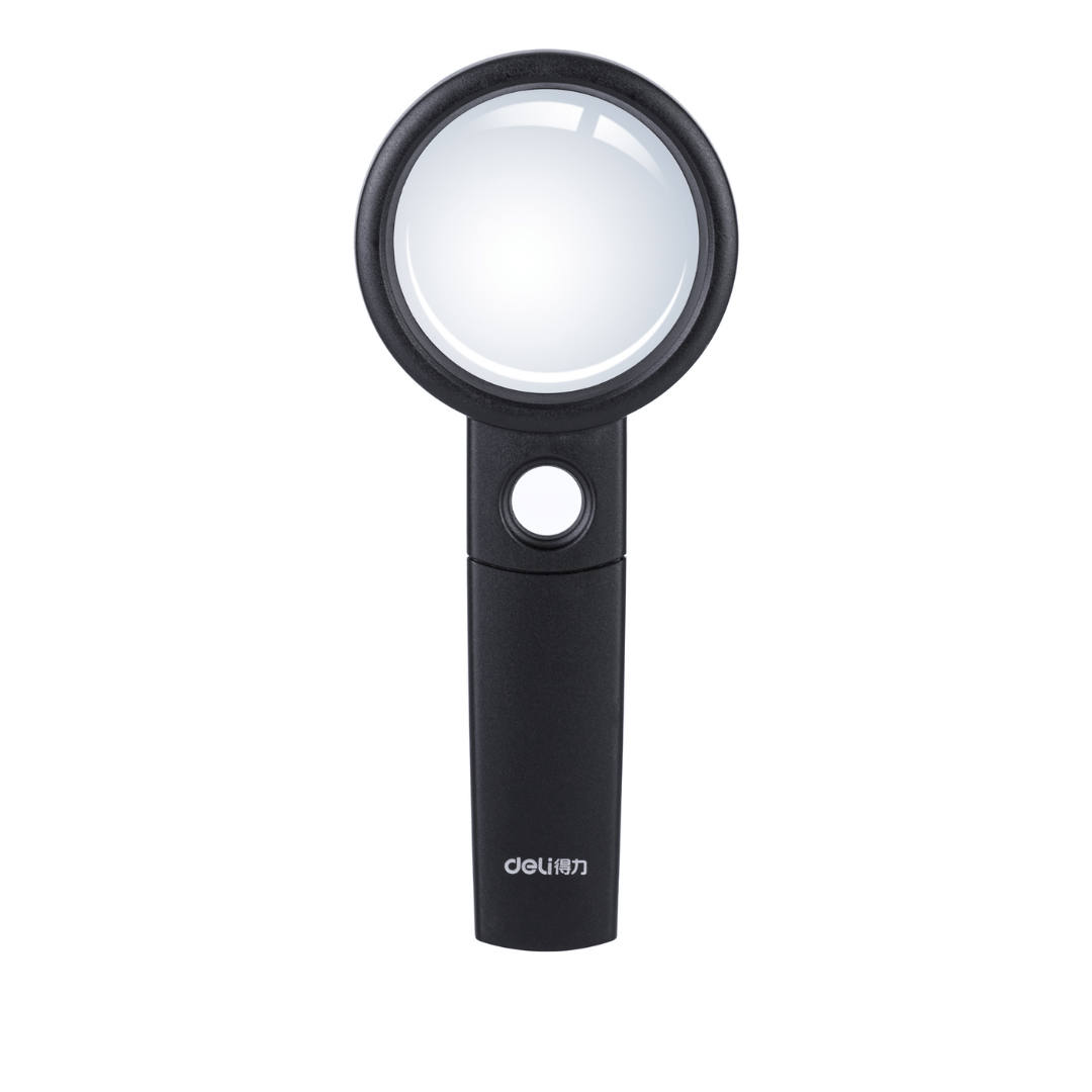 Үлкейткіш әйнек Deli, диаметрі 60 мм, 3+6 есе ұлғайту / Үлкейткіш әйнектер