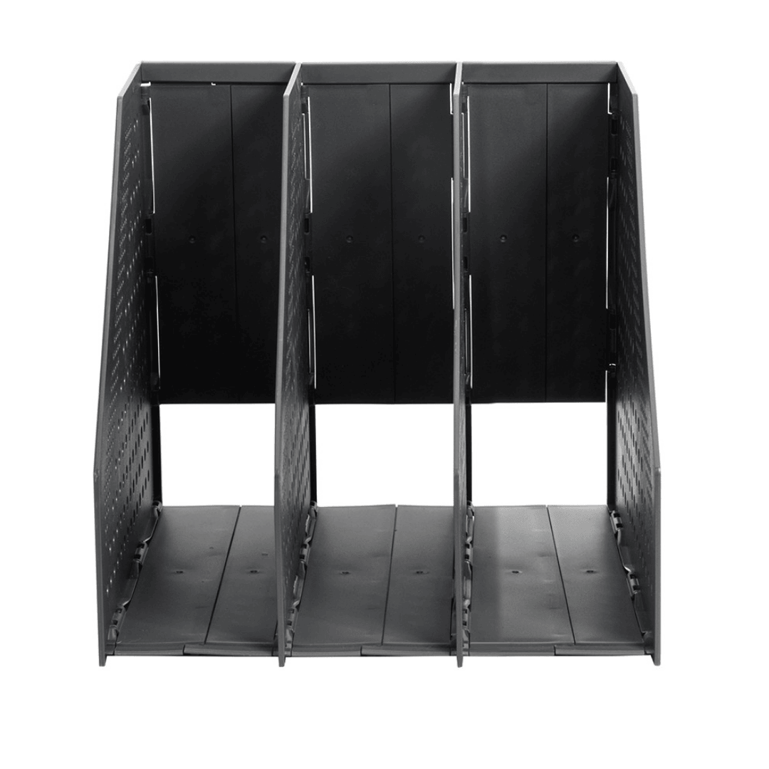 Лоток секционный вертикальный Deli, 3 секции, темно-серый / Лотки секционные №2