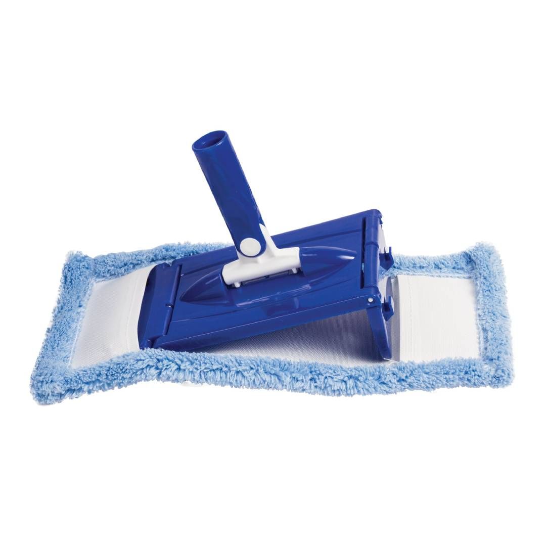 Комплект для уборки Laima, ведро 18/8 л двухкамерное с отжимом + швабра, белый / Швабры и комплекты №5