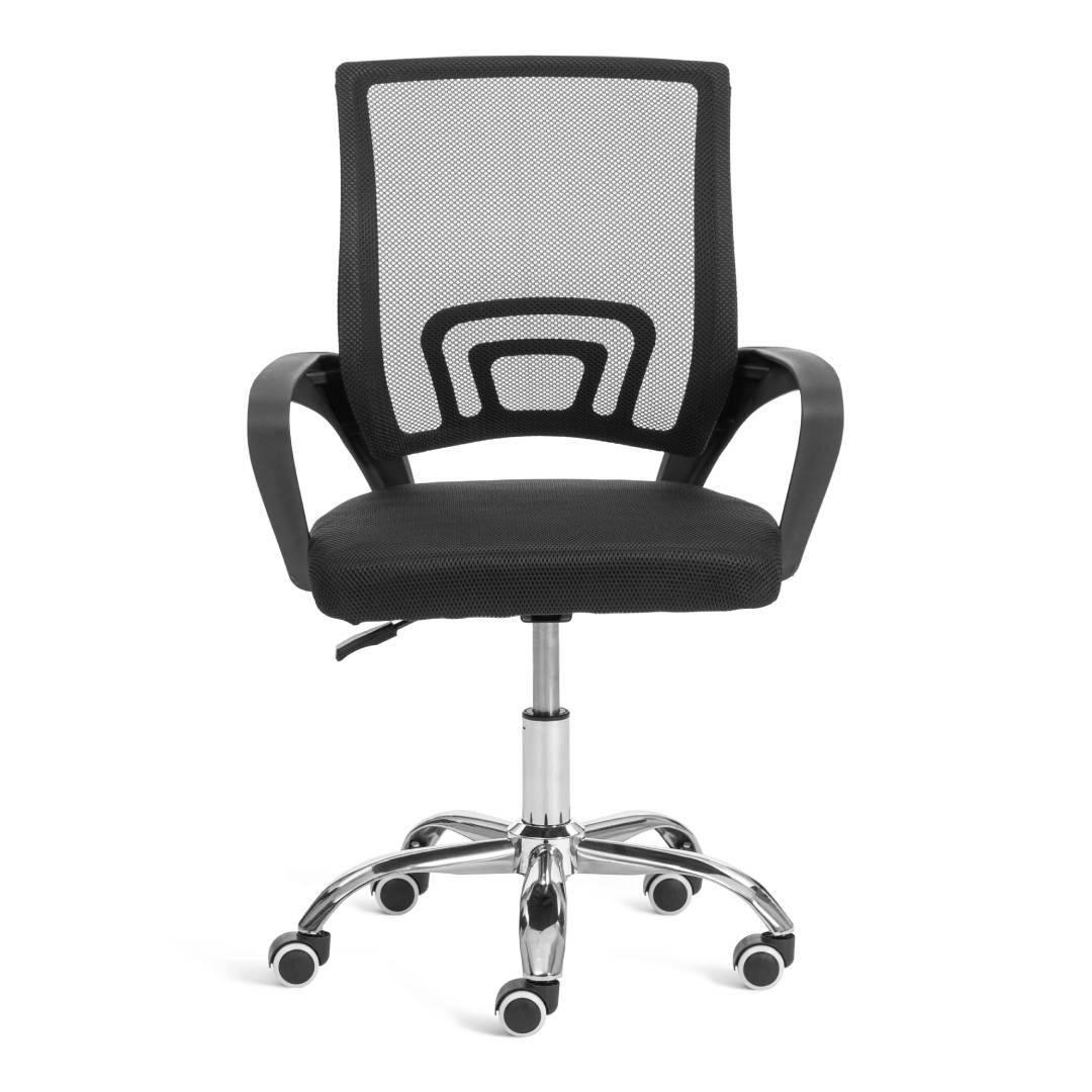 Кресло для персонала BM-520M, сетка/ткань, хром, черное / Кресла для персонала №5