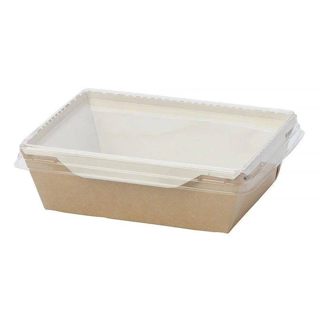 Коробки для салата "DoEco", картон, размер 165*120*45 мм, 300 шт/упак / Посуда одноразовая