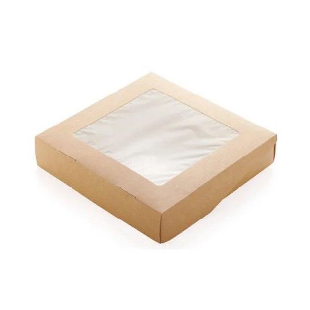 Коробки "DoEco", картон, размер 200*200*40 мм, 25 шт/упак / Посуда одноразовая