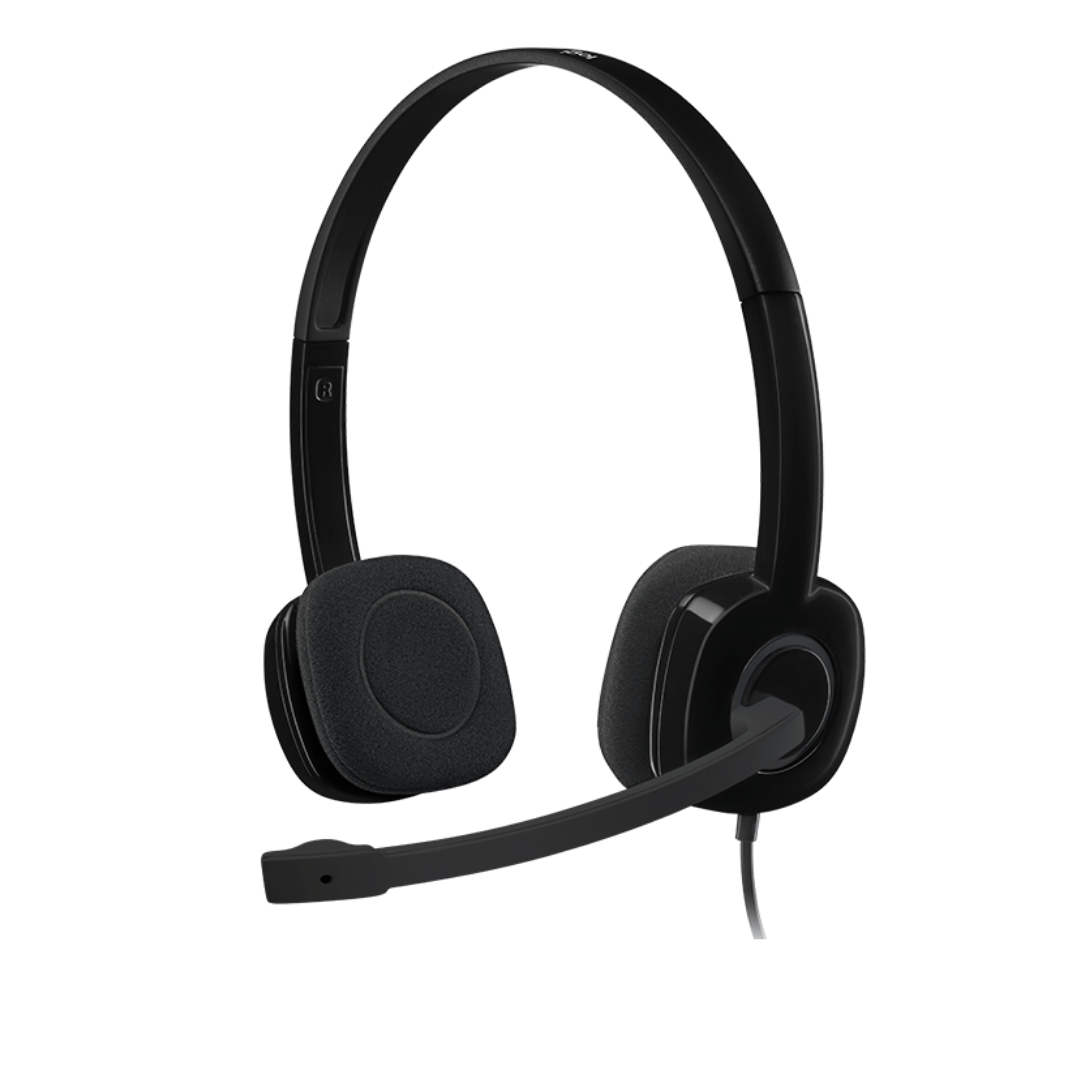 Гарнитура Logitech H151, диапазон частот 20-20000 Гц, черная / Гарнитуры