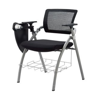 Стул для посетителей Tomili, с откидным столиком, ткань, сетка, черный / Стулья