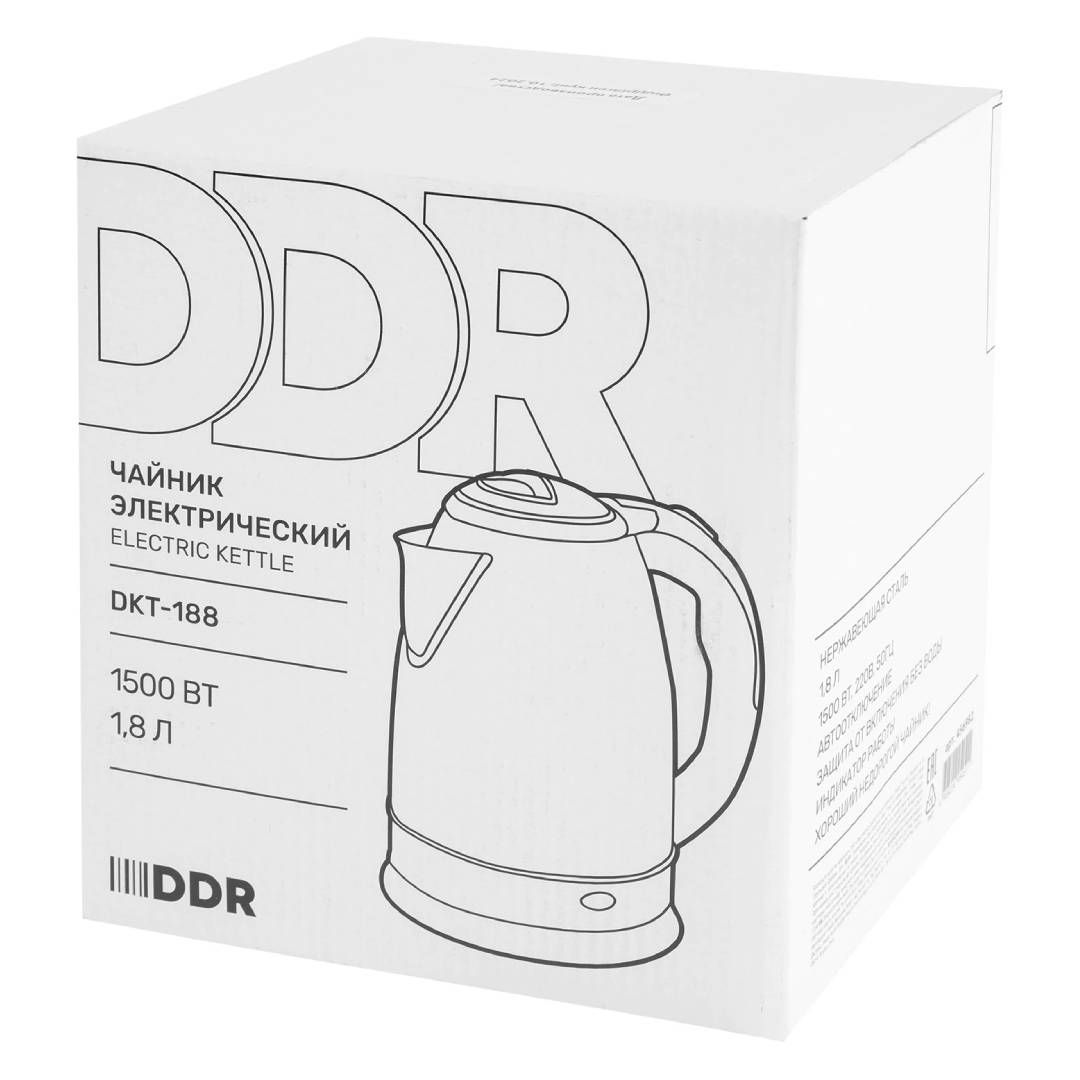 Электрический чайник DDR DKT-188, 1,8 л, нержавеющая сталь / Оборудование для кухни	 №6