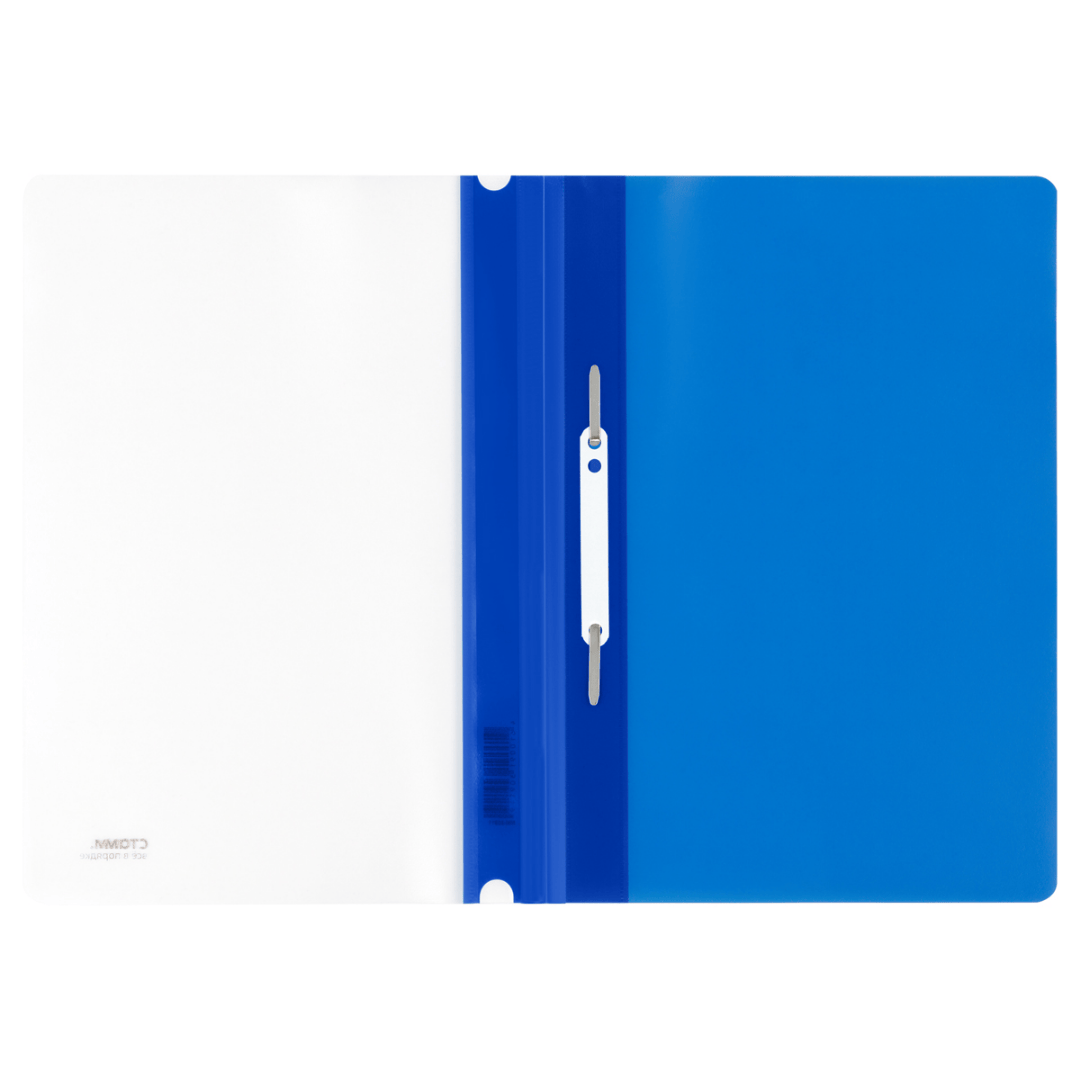 Папка-скоросшиватель Стамм, А4 формат, 180 мкм, синяя / Скоросшиватели пластиковые №2