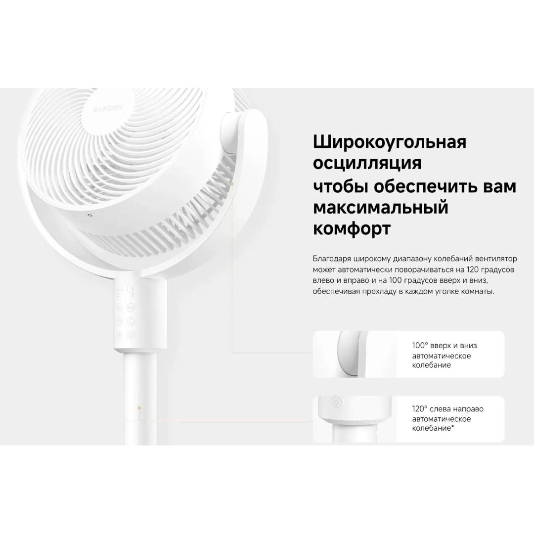 Вентилятор напольный Xiaomi Smart Standing Air Circulation Fan, белый / Вентиляторы №5