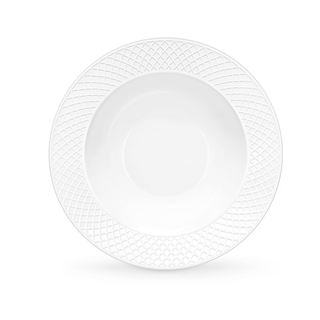 Тарелка глубокая Wilmax, диаметр 22,5 см, фарфор, белая / Посуда столовая