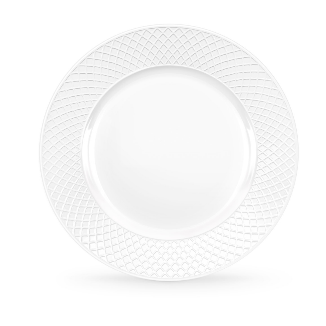 Тарелка десертная Wilmax, диаметр 18 см, фарфор, белая / Посуда столовая