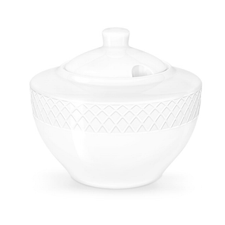 Сахарница Wilmax, 340 мл, фарфор, белая / Посуда столовая