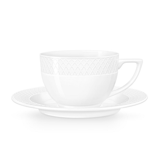 Кофейная пара Wilmax, 170 мл, фарфор, белая / Посуда столовая