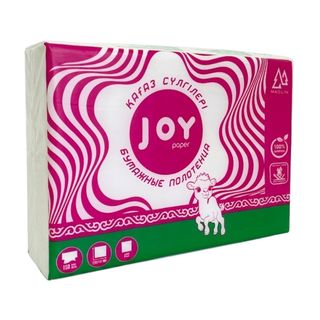 Қағаз сүлгілер Маолин "Joy", 1 қабатты, 150 дана, 21*22 см, Z бүктелу, ақ / Диспенсерлерге арналған сүлгілер