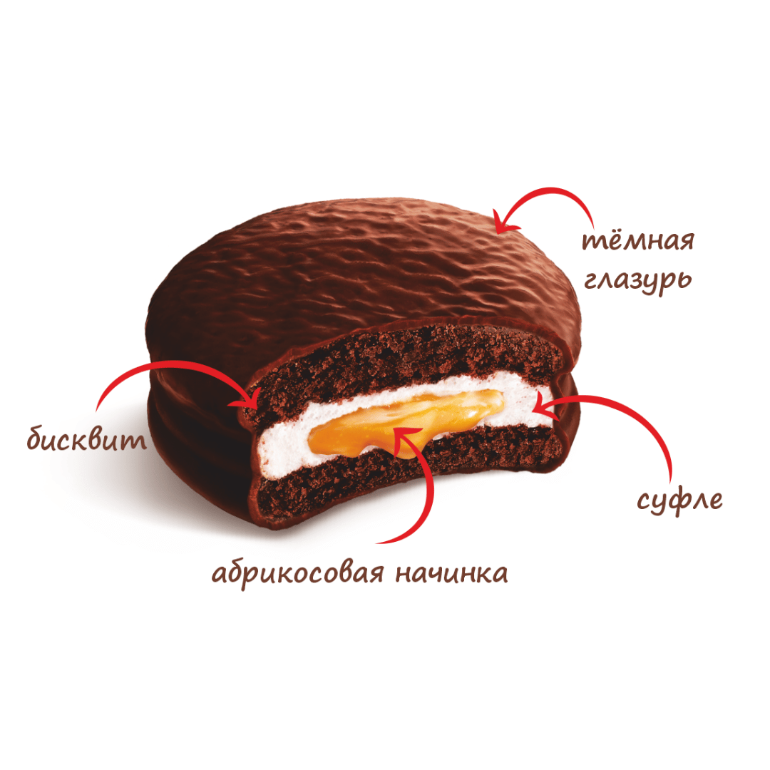 Бисквит Orion "Choco-Pie", 360 гр, қорапта 12 дана / Бисквиттер, круассандар, маффиндер №2