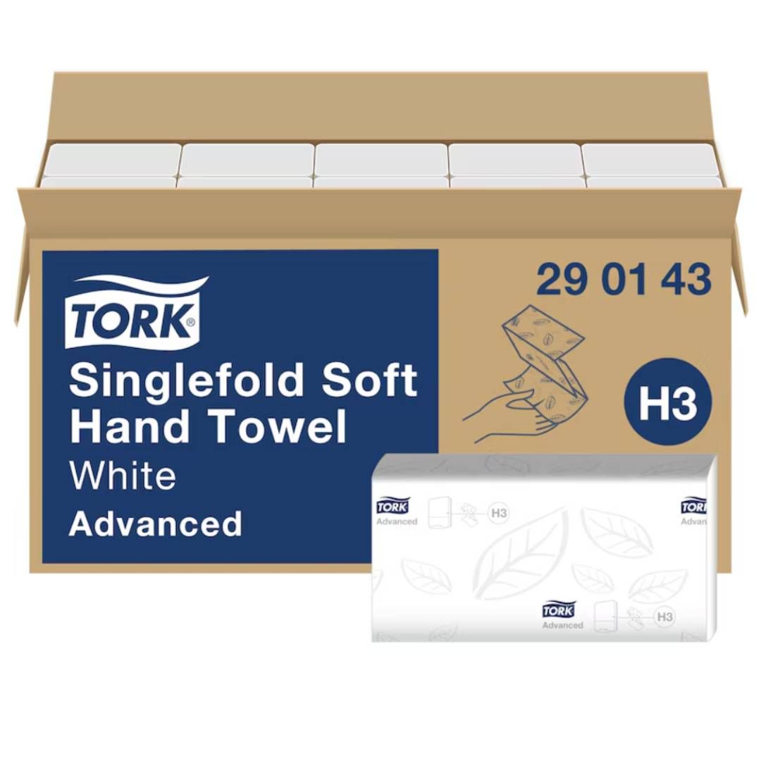 Қағаз сүлгілер Tork "Singlefold Soft", 250 дана, 1 қабатты, 23*22,6 см, ZZ-бүктелу, ақ / Диспенсерлерге арналған сүлгілер №3
