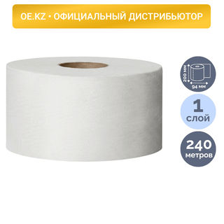 Туалетная бумага рулонная Tork "Universal", 240 метров, 1-слойная, белая / Бумага туалетная профессиональная