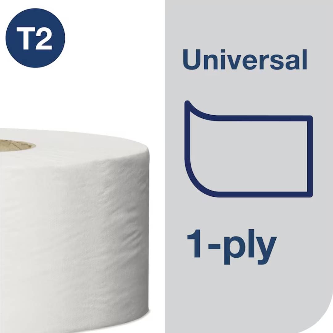 Орамдағы дәретхана қағазы Tork "Universal", 240 метр, 1 қабатты, ақ / Кәсіби дәретхана қағаздары №3