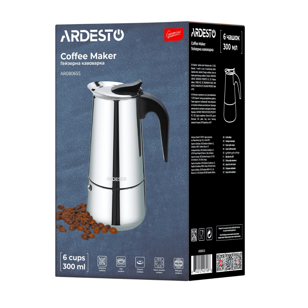 Кофеқайнатқыш Centek CT-1145, тамшылы, 1,5 л, қара-күміс / Ас үй жабдықтары №6