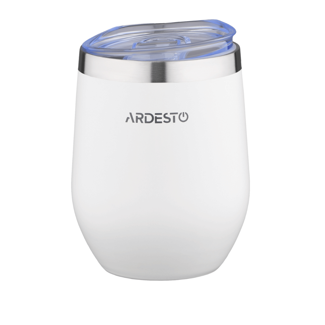 Термочашка Ardesto "Compact Mug", 350 мл, нержавеющая сталь, белый / Ас үй құрал-жабдықтары