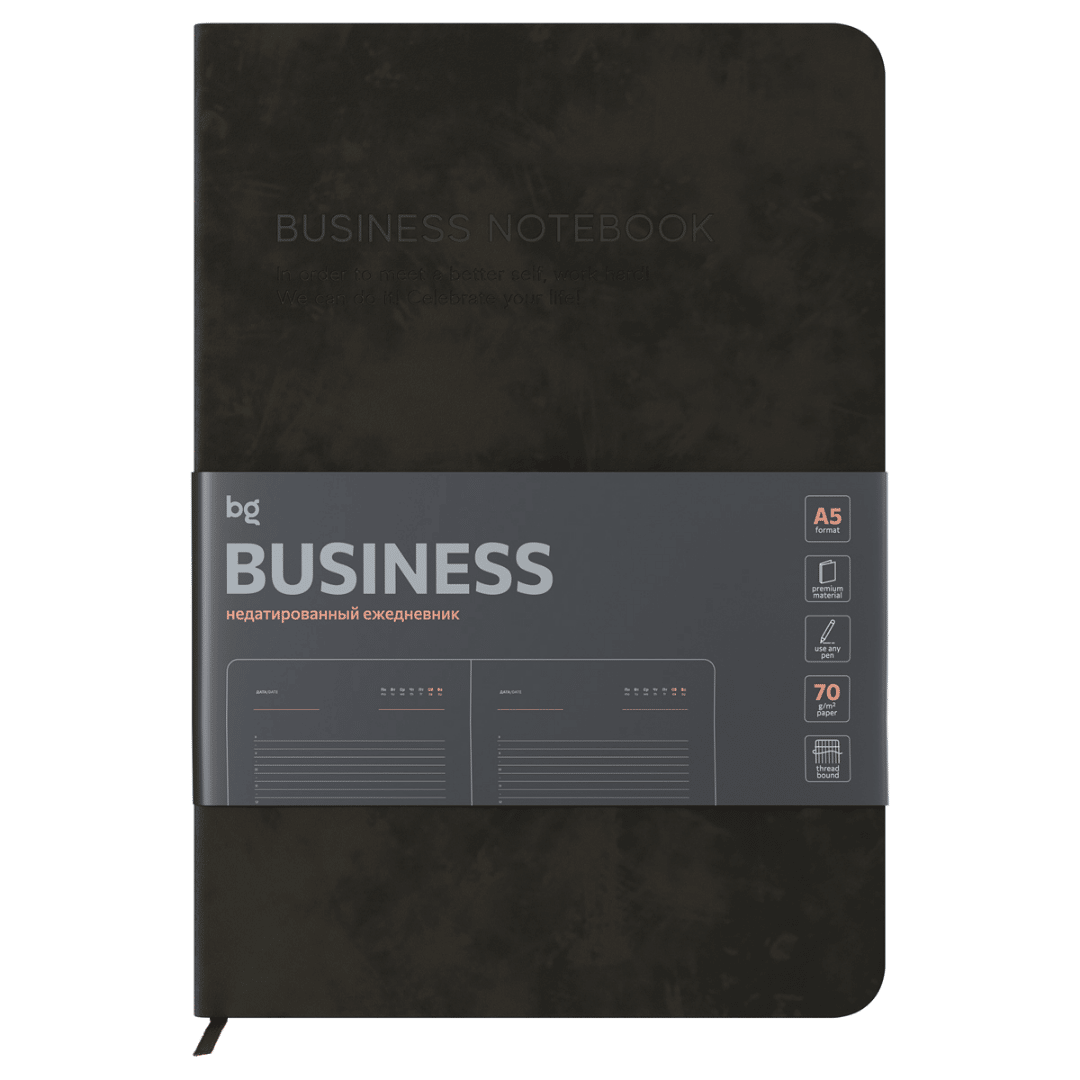 Күнтізбесіз күнделік BG "Business. Navy blue", A5, 136 п, жасанды былғары, қара-көк / Күнтізбесіз күнделіктер №2 oe.kz Күнтізбесіз күнделік BG "Business. Navy blue", A5, 136 п, жасанды былғары, қара-көк / Күнтізбесіз күнделіктер №2